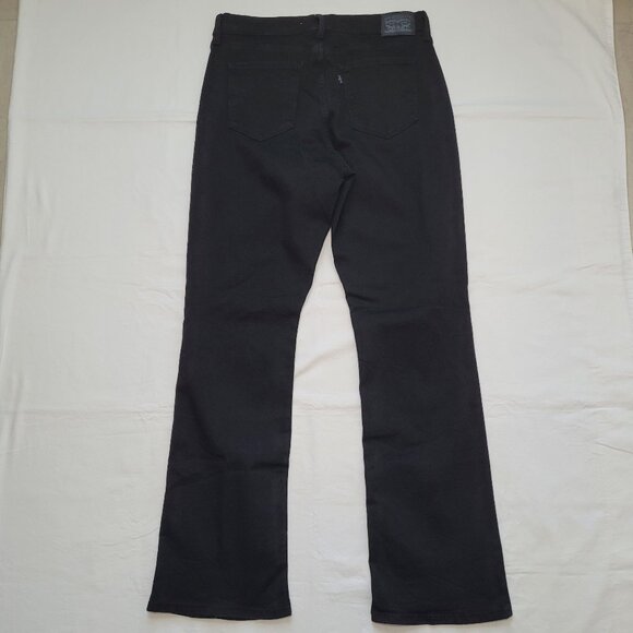 Levi's Classic Bootcut Jeans Soft Black Stretch Denim Womens Size 12 Streetwear - Picture 9 of 13